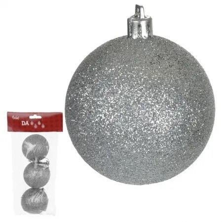 BOLA NATAL 6CM GLITER C/3PCS